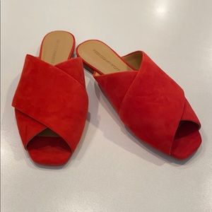 Rebecca Minkoff NWOT Slide Mules Red Women 8